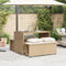 vidaXL - 3-delige - Tuinset - met - kussens - poly - rattan - beige