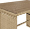 vidaXL - 3-delige - Tuinset - met - kussens - poly - rattan - beige