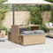vidaXL - 3-delige - Tuinset - met - kussens - poly - rattan - beige