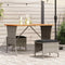 vidaXL - 3-delige - Tuinset - met - kussens - poly - rattan - grijs