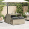 vidaXL - 3-delige - Tuinset - met - kussens - poly - rattan - lichtgrijs