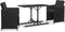 vidaXL - 3-delige - Tuinset - met - kussens - poly - rattan - zwart