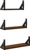 vidaXL - 3-delige - Wandschappenset - bewerkt - hout - bruin - eikenkleur