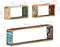 vidaXL - 3-delige - Wandschappenset - kubus - massief - gerecycled - hout