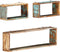 vidaXL - 3-delige - Wandschappenset - kubus - massief - gerecycled - hout