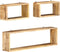vidaXL - 3-delige - Wandschappenset - kubus - massief - mangohout
