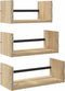 vidaXL - 3-delige - Wandschappenset - met - stangen - bewerkt - hout - sonoma - eiken