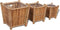 vidaXL - 3 - st - Plantenbakken - verhoogd - bamboe - met - nylon - voering
