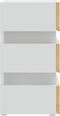 vidaXL - 326846 - - Nachtkastje - LED - 45x35x67 - cm - bewerkt - hout - wit