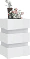 vidaXL - 326846 - - Nachtkastje - LED - 45x35x67 - cm - bewerkt - hout - hoogglans - wit