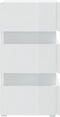 vidaXL - 326846 - - Nachtkastje - LED - 45x35x67 - cm - bewerkt - hout - hoogglans - wit