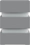 vidaXL - 326846 - - Nachtkastje - LED - 45x35x67 - cm - bewerkt - hout - grijs