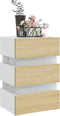 vidaXL - 326846 - - Nachtkastje - LED - 45x35x67 - cm - bewerkt - hout - wit