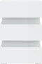 vidaXL - 326846 - - Nachtkastje - LED - 45x35x67 - cm - bewerkt - hout - hoogglans - wit