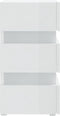 vidaXL - 326846 - - Nachtkastje - LED - 45x35x67 - cm - bewerkt - hout - hoogglans - wit