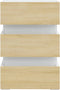 vidaXL - 326846 - - Nachtkastje - LED - 45x35x67 - cm - bewerkt - hout - wit
