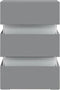vidaXL - 326846 - - Nachtkastje - LED - 45x35x67 - cm - bewerkt - hout - grijs