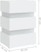 vidaXL - 326846 - - Nachtkastje - LED - 45x35x67 - cm - bewerkt - hout - wit