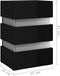 vidaXL - 326846 - - Nachtkastje - LED - 45x35x67 - cm - bewerkt - hout - hoogglans - zwart