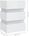 vidaXL - 326846 - - Nachtkastje - LED - 45x35x67 - cm - bewerkt - hout - hoogglans - wit