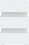 vidaXL - 326846 - - Nachtkastje - LED - 45x35x67 - cm - bewerkt - hout - wit