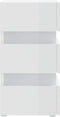 vidaXL - 326846 - - Nachtkastje - LED - 45x35x67 - cm - bewerkt - hout - hoogglans - wit