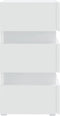 vidaXL - 326846 - - Nachtkastje - LED - 45x35x67 - cm - bewerkt - hout - wit