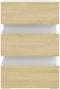 vidaXL - 326846 - - Nachtkastje - LED - 45x35x67 - cm - bewerkt - hout - wit