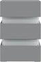 vidaXL - 326846 - - Nachtkastje - LED - 45x35x67 - cm - bewerkt - hout - grijs