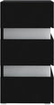 vidaXL - 326846 - - Nachtkastje - LED - 45x35x67 - cm - bewerkt - hout - zwart