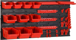 vidaXL - 35-delige - Sorteersysteemset - 77x39 - cm - polypropeen - rood - en - zwart