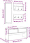 vidaXL - 4-delige - Garderobe - set - bewerkt - hout - sonoma - eikenkleurig