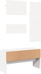 vidaXL - 4-delige - Garderobe - set - bewerkt - hout - wit