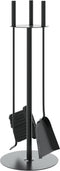 vidaXL - 4-delige - Haardset - 22x59 - cm - staal