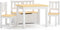 vidaXL 4-delige Kindertafel- en stoelenset MDF wit en beige