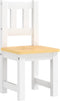 vidaXL 4-delige Kindertafel- en stoelenset MDF wit en beige