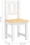 vidaXL 4-delige Kindertafel- en stoelenset MDF wit en beige