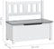 vidaXL 4-delige Kindertafel- en stoelenset MDF wit en grijs