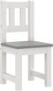 vidaXL 4-delige Kindertafel- en stoelenset MDF wit en grijs