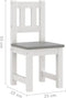 vidaXL 4-delige Kindertafel- en stoelenset MDF wit en grijs