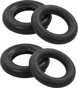vidaXL - 4-delige - Kruiwagenbanden- - en - binnenbandenset - 3.50-8 - 4PR - rubber
