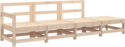vidaXL - 4-delige - Loungeset - massief - grenenhout