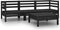 vidaXL - 4-delige - Loungeset - massief - grenenhout - zwart