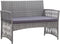 vidaXL - 4-delige - Loungeset - met - kussen - poly - rattan - antraciet