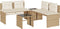 vidaXL - 4-delige - Loungeset - met - kussens - poly - rattan - beige