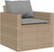 vidaXL - 4-delige - Loungeset - met - kussens - poly - rattan - beige