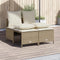 vidaXL - 4-delige - Loungeset - met - kussens - poly - rattan - beige