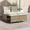 vidaXL - 4-delige - Loungeset - met - kussens - poly - rattan - beige