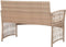 vidaXL - 4-delige - Loungeset - met - kussens - poly - rattan - beige