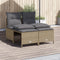 vidaXL - 4-delige - Loungeset - met - kussens - poly - rattan - beige